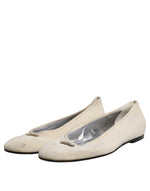 Dolce & Gabbana Beige Fabric Slip On Ballerina Flats Women's Shoes (Pre-Owned)