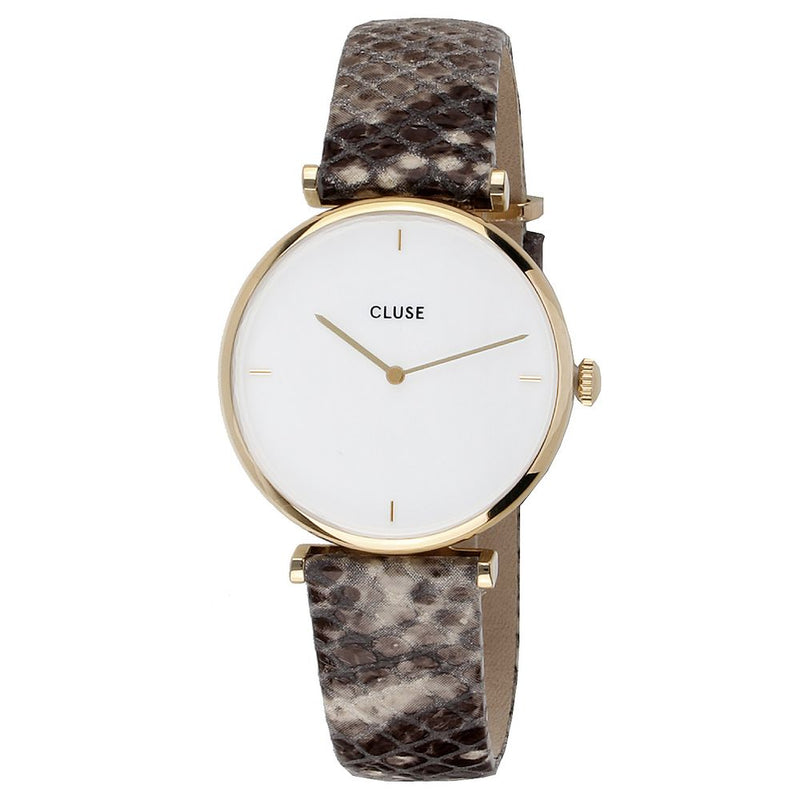 Cluse Beige Leather Women's Watch