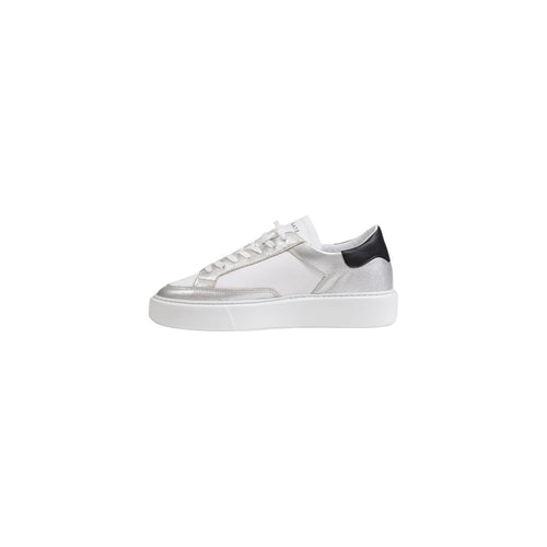 D.A.T.E Silver Leather Women's Sneaker