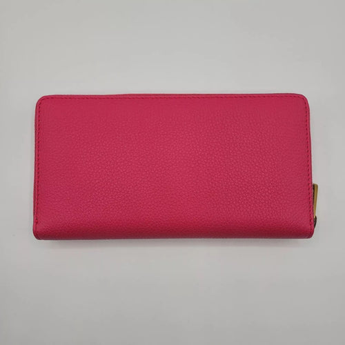 Gucci Pink Leather GRG Logo Print Long Continental Zip Around Wallet