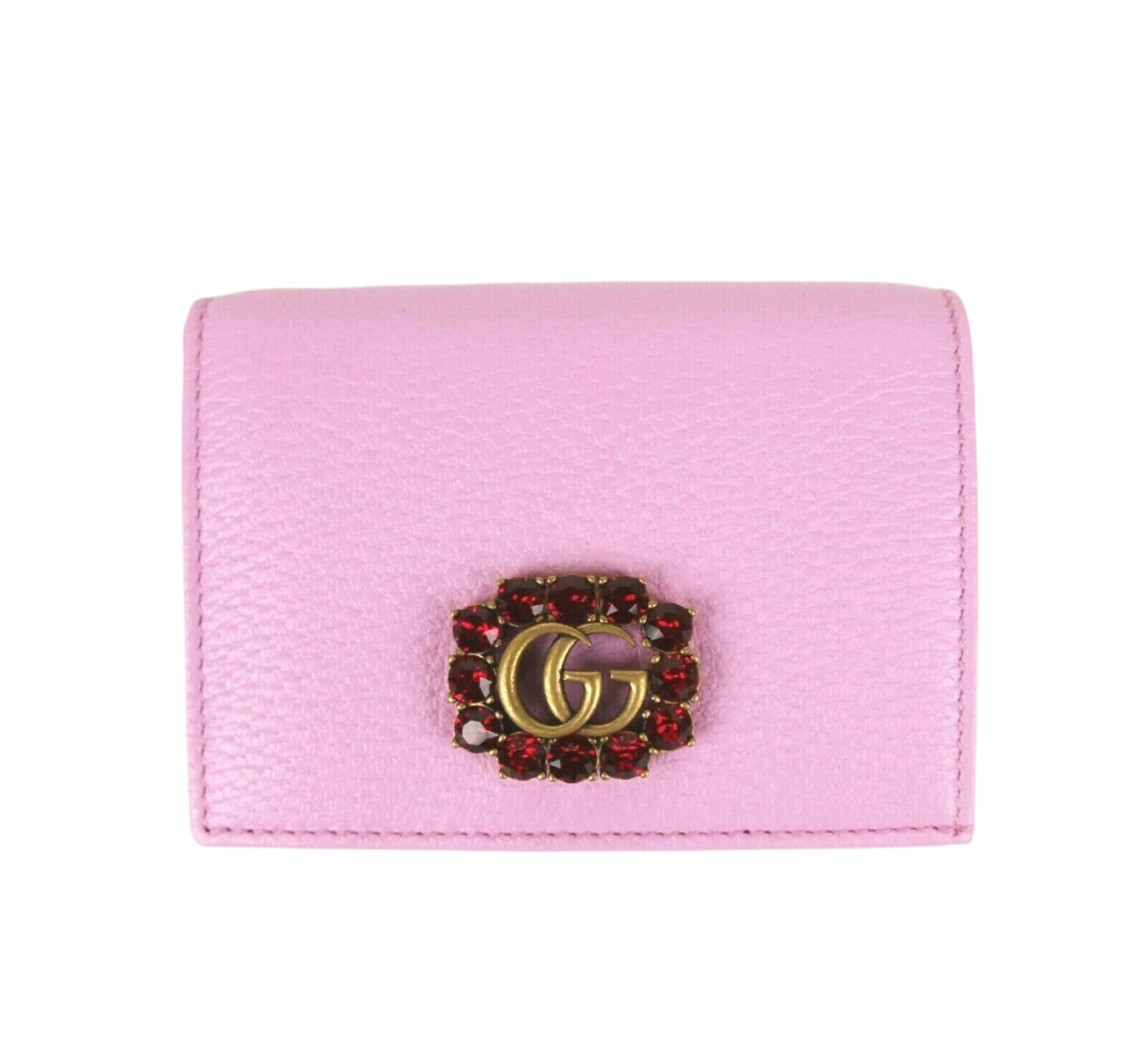 Gucci Green GG Crystal Card Case, GG Canvas