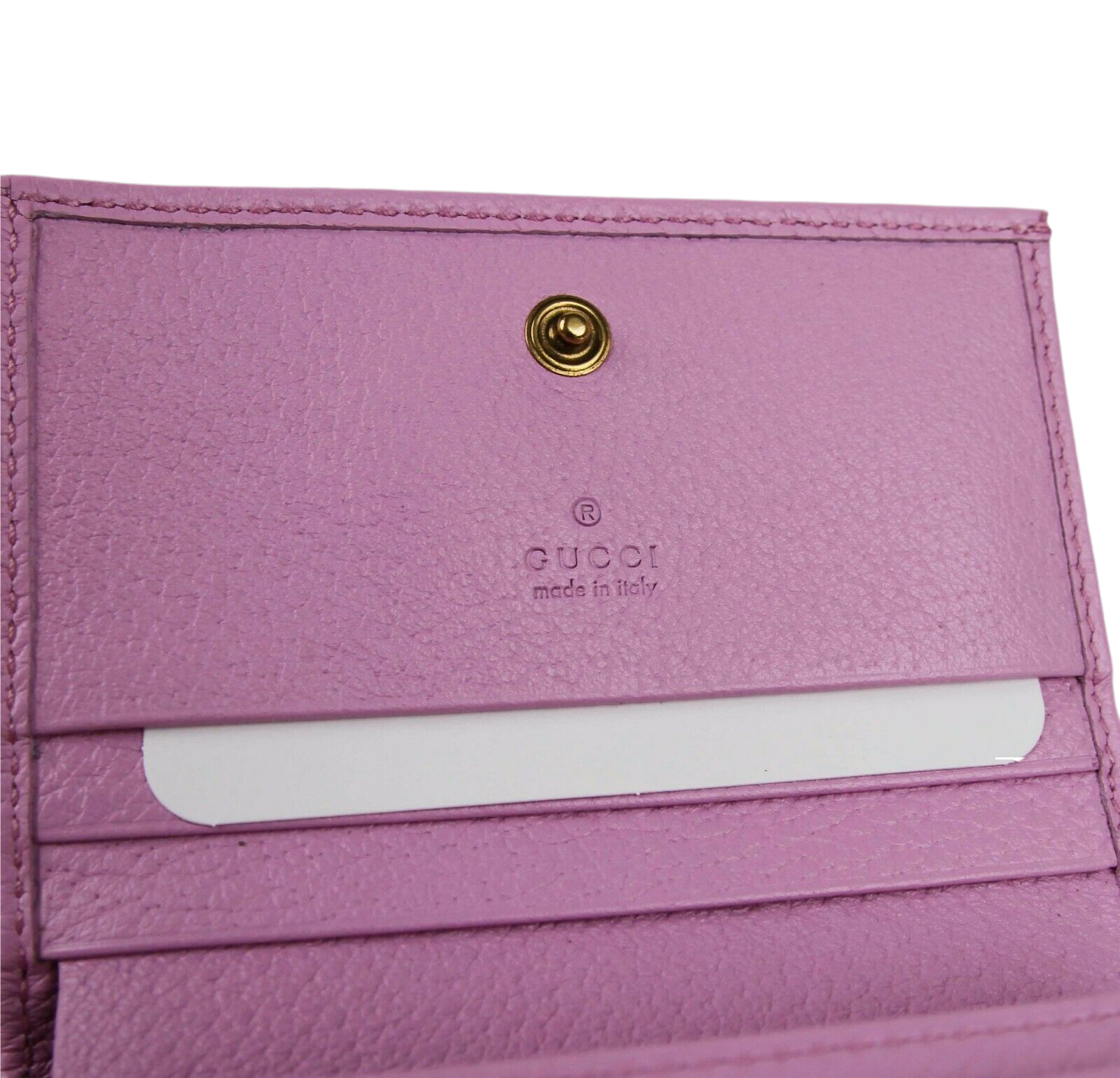 Gucci Marmont Women's Pink Leather Wallet w/Crystal Double G :  Clothing, Shoes & Jewelry
