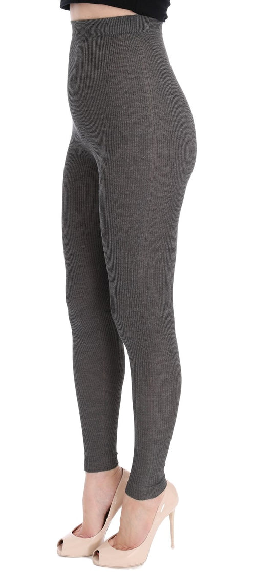 Dolce & Gabbana Elegant High Waist Cashmere Tights Women's Pants