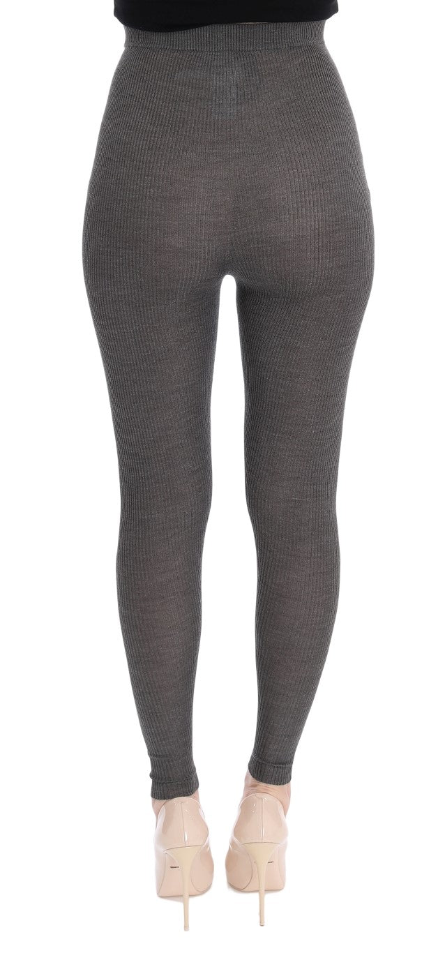 Dolce & Gabbana Elegant High Waist Cashmere Tights Women's Pants