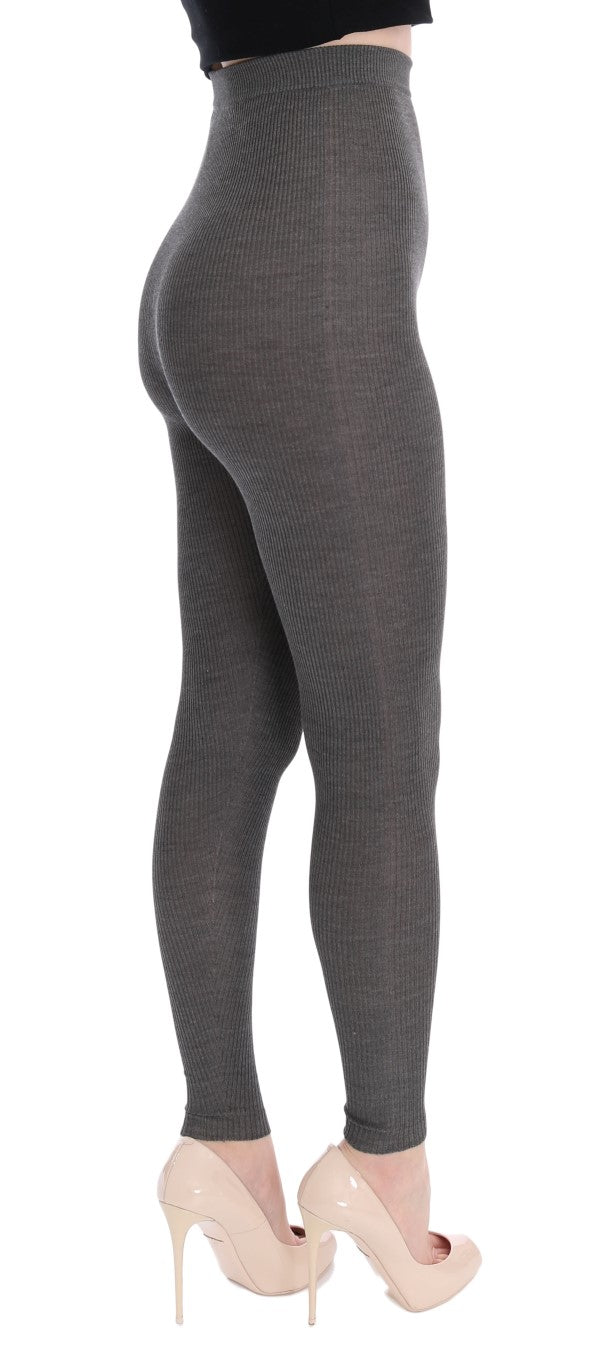 Dolce & Gabbana Elegant High Waist Cashmere Tights Women's Pants