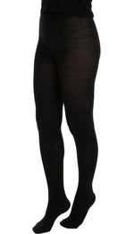 Dolce & Gabbana Elegant Gray High-Waist Stretch Tights Women's Pants