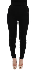 Dolce & Gabbana Elegant Black High Waist Stretch Women's Tights