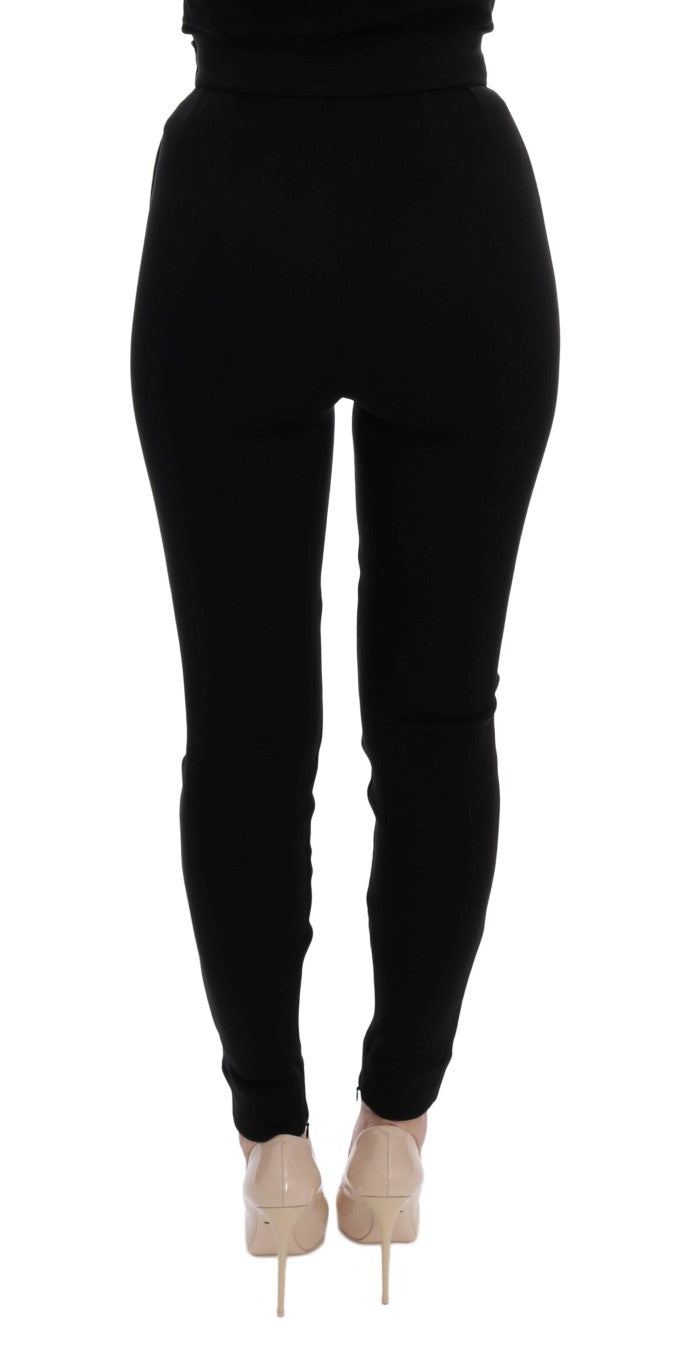 Dolce & Gabbana Elegant Black High Waist Stretch Women's Tights