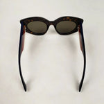 Gucci Havana Oversized Cat Eye Acetate Sylvie Web Sunglasses