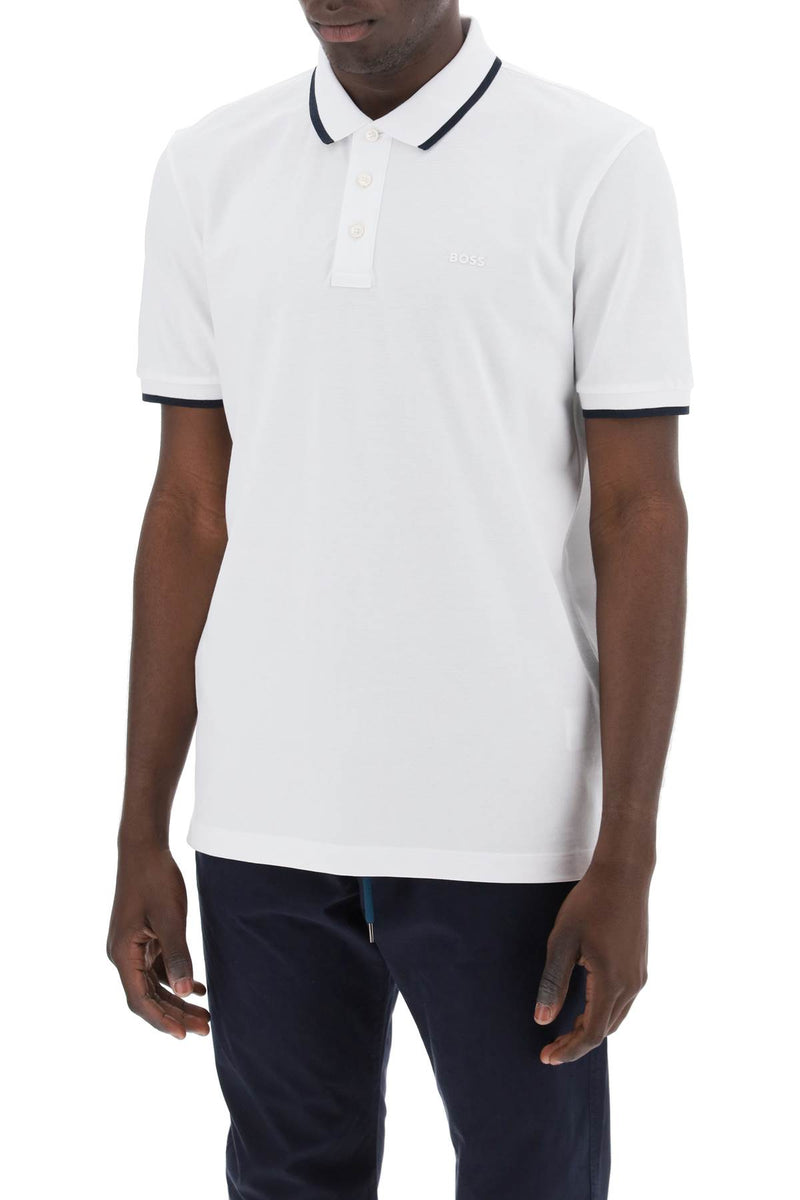 Boss Men's Polo Shirt With Contrasting Edges