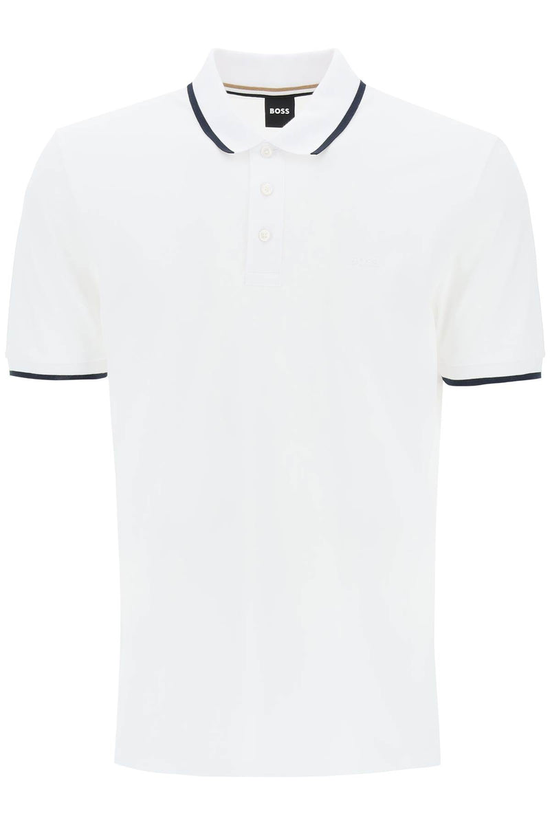 Boss Men's Polo Shirt With Contrasting Edges