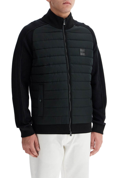 Boss Men's Knitted And Padded Nylon Jacket