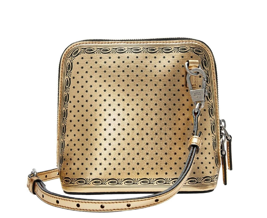 Gucci Women's Gold Guccy Sega Script Dome Mini Crossbody Bag