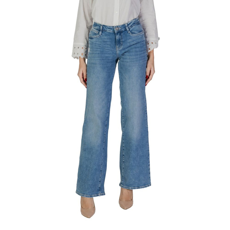 Guess Light Blue Cotton Jeans & Women's Pant