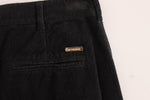 GF Ferre Elegant Black Cotton Corduroy Men's Pants