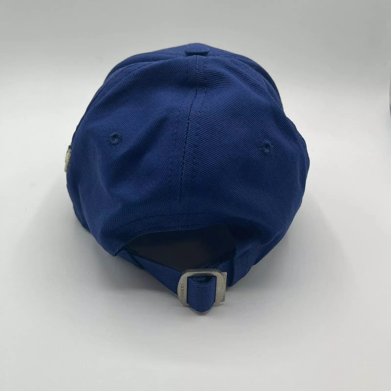 Gucci Unisex Blue Cotton NY Yankee Butterfly Embroidery Baseball Hat