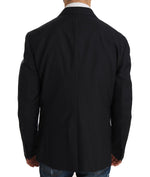 Dolce & Gabbana Elegant Slim Fit Striped Wool Silk Men's Blazer