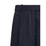 Thom Browne White stitching wool Women's Pants