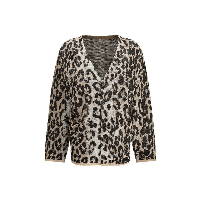 R13 Leopard Boyfriend Women's Cardigan