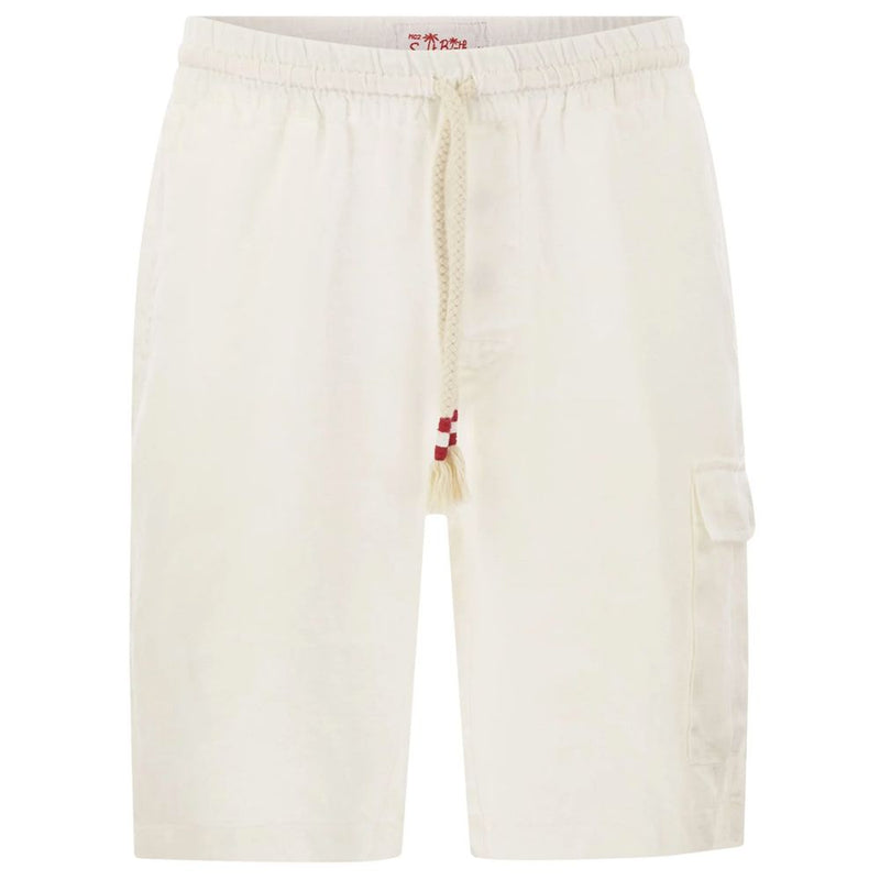 MC2 Saint Barth White Linen Men's Short