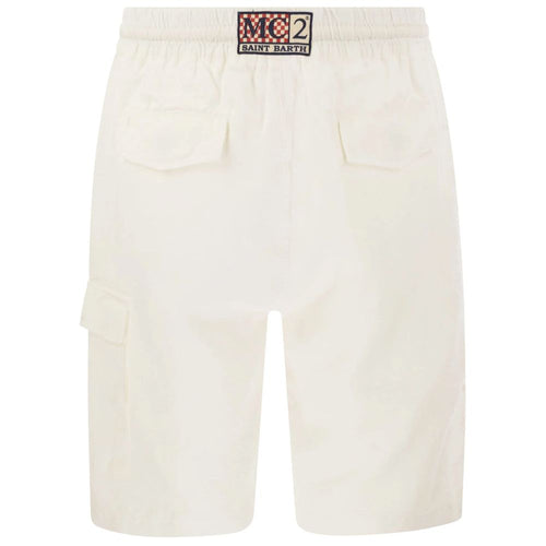 MC2 Saint Barth White Linen Men's Short