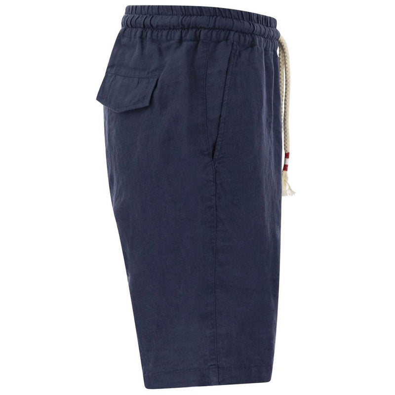 MC2 Saint Barth Blue Linen Men's Short