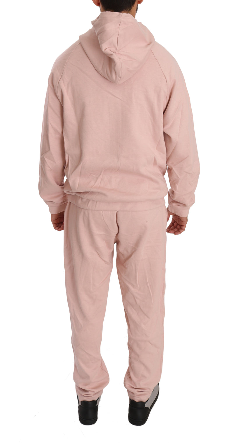 Billionaire Italian Couture Elegant Pink Cotton Sweatsuit Luxury Men's Comfort