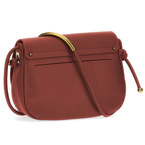 PINKO Red Leather Women Women's Crossbody