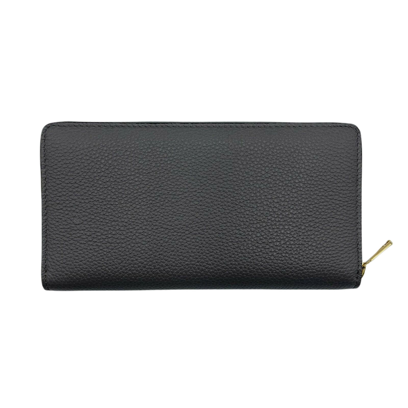 Gucci Women's Zumi Grey Leather Zip Around Wallet with Metal GG Logo