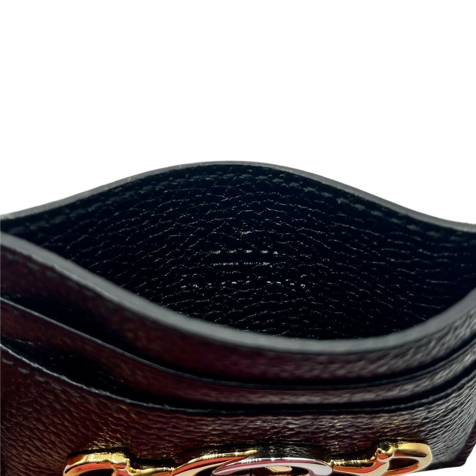 Gucci Women's Zumi Black Leather Card Holder Wallet Metal GG Logo  Leather card  holder wallet, Card holder leather, Leather card wallet