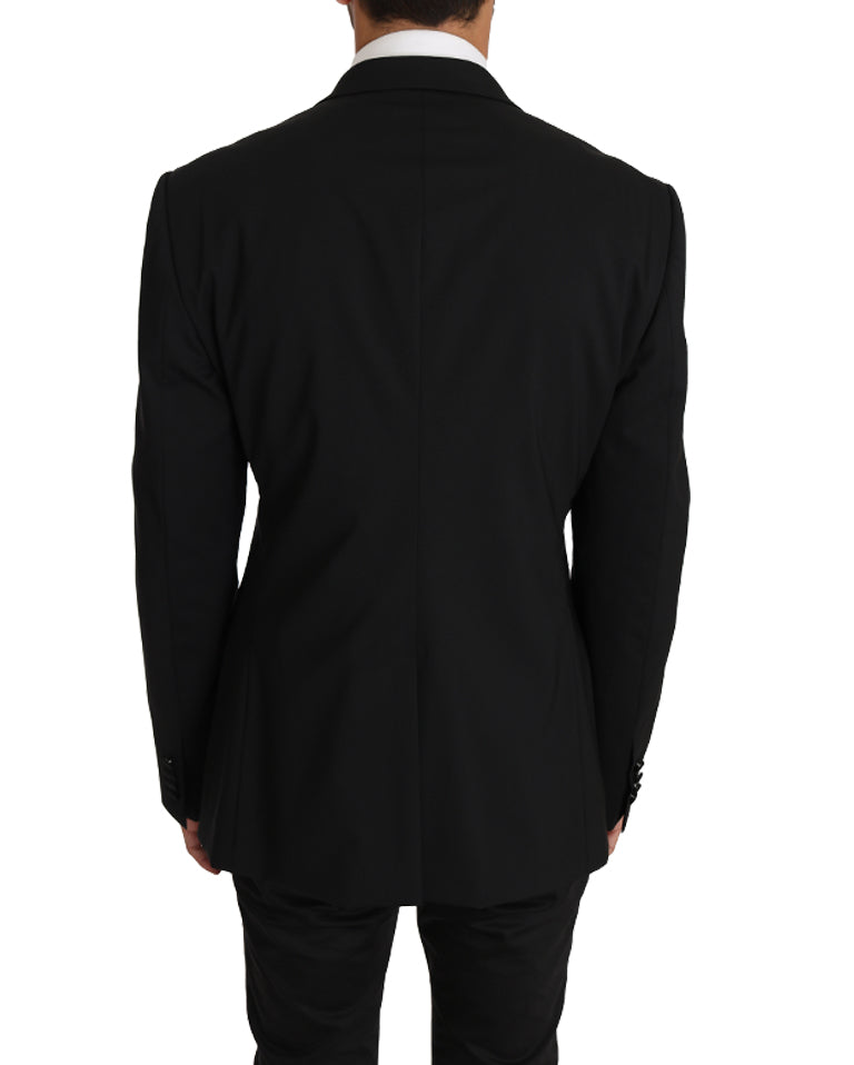 Dolce & Gabbana Elegant Black Slim Fit Martini Blazer Men's Jacket