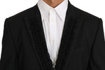 Dolce & Gabbana Elegant Black Slim Fit Martini Blazer Men's Jacket