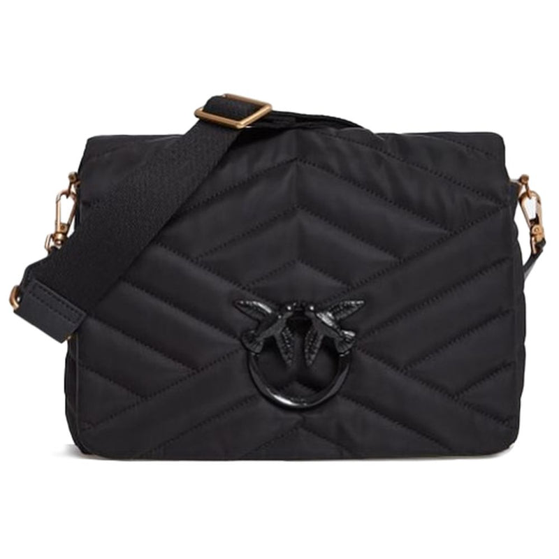 PINKO Black Nylon Crossbody Women's Bag