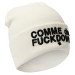 Comme Des Fuckdown White Acrylic Hats & Men's Cap