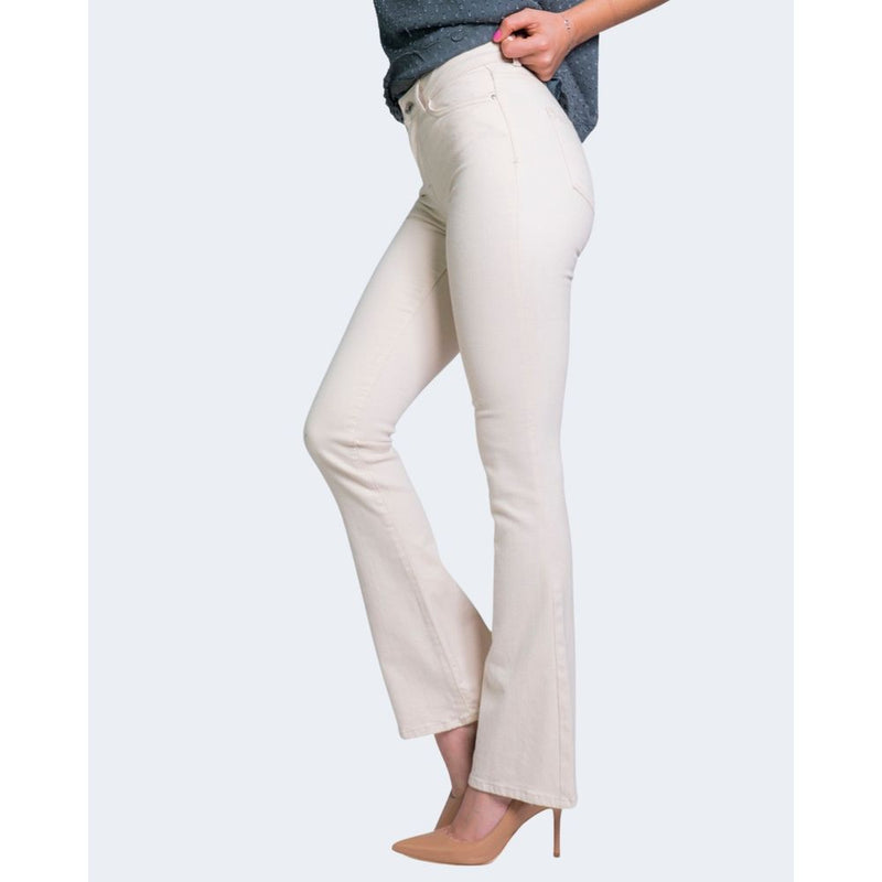 Only Cream Cotton Jeans & Women's Pant