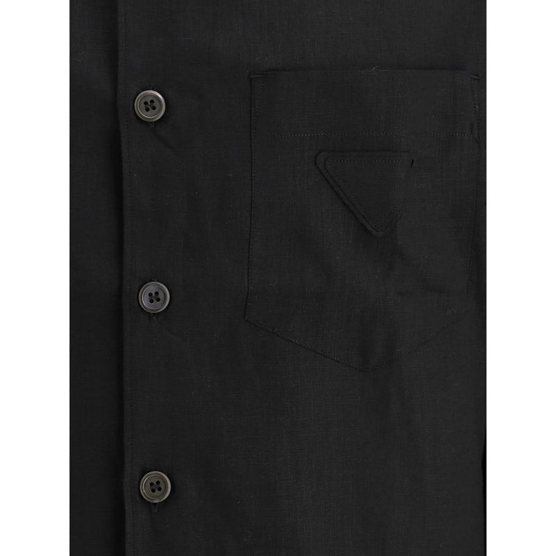 Prada Black linen Men's Shirt