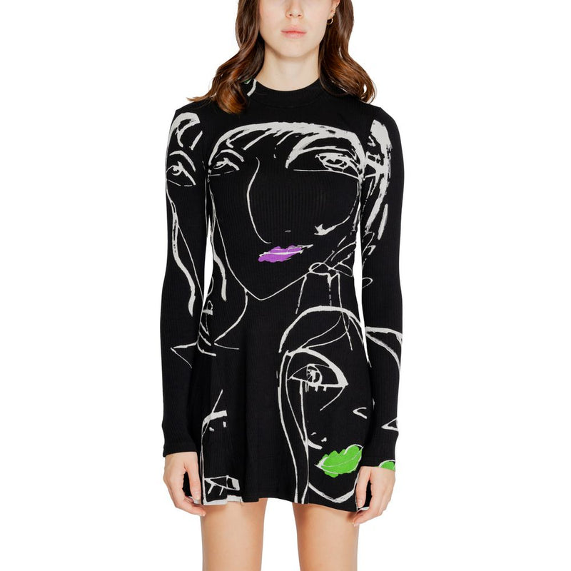 Desigual Black Viscose Women's Dress