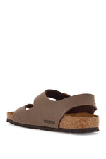 Birkenstock Men's Birkoflor Mocca Sandals With Cork Sole And Adjustable Straps Milano