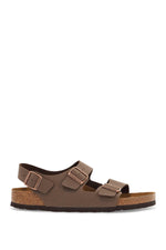 Birkenstock Men's Birkoflor Mocca Sandals With Cork Sole And Adjustable Straps Milano