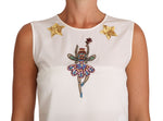 Dolce & Gabbana Enchanted Crystal-Embellished Silk Women's Blouse