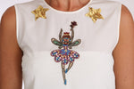 Dolce & Gabbana Enchanted Crystal-Embellished Silk Women's Blouse