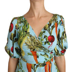 Dolce & Gabbana Vegetable Print Silk Top Women's Extravaganza