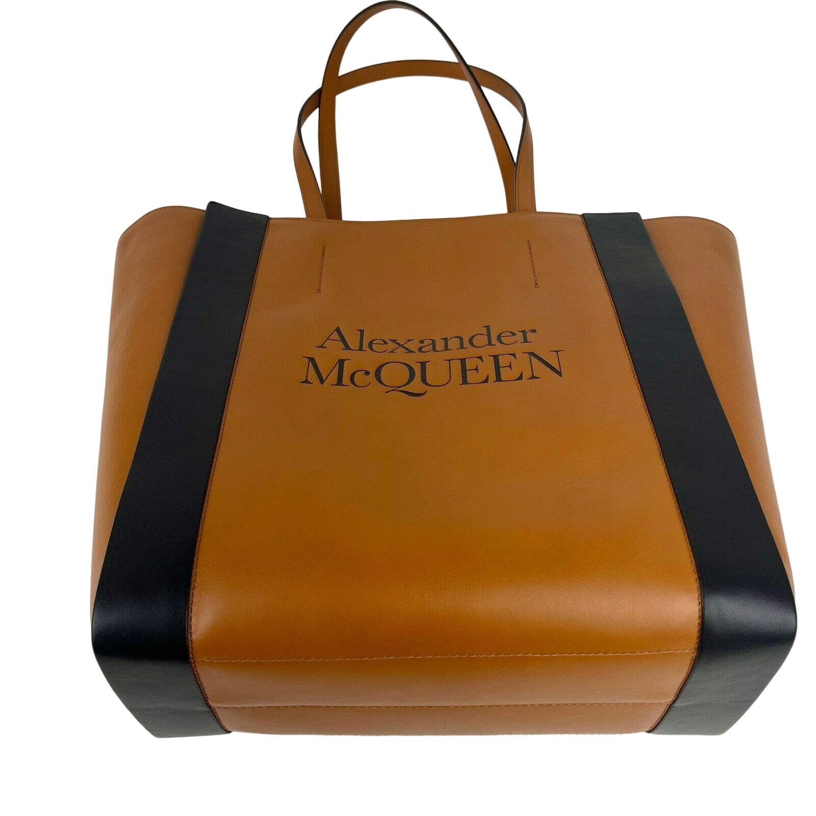 Alexander McQueen Women's Brown Leather Signature Shopper Tote Bag