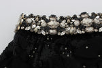 Dolce & Gabbana Crystal Sequined Silk High Waist Women's Shorts