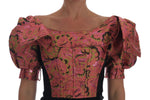 Dolce & Gabbana Ethereal Puff Sleeve Cropped Women's Top