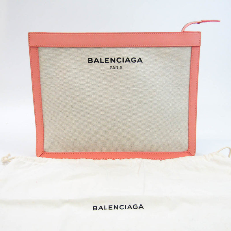 Balenciaga Beige Canvas Clutch Bag (Pre-Owned)