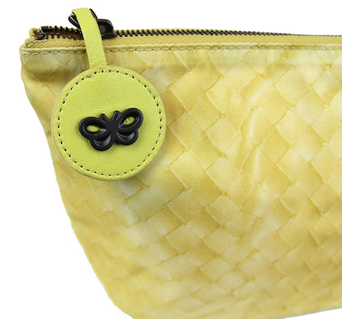 Bottega Veneta Women's Yellow Nylon Intrecciolusion Cosmetic Bag 301183 9441