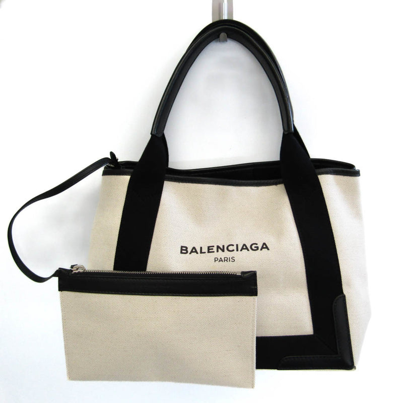 Balenciaga Navy Cabas Multicolour Canvas Handbag (Pre-Owned)