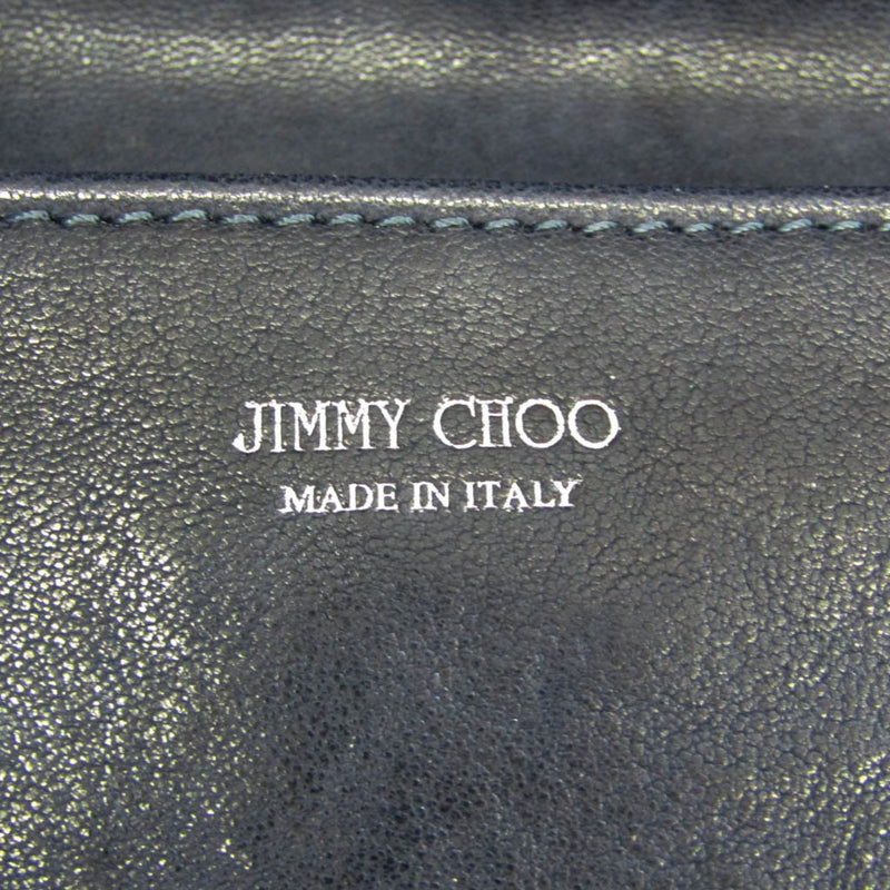 Jimmy Choo Star Navy Leather Clutch Bag (Pre-Owned)