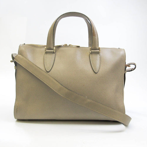 Valextra Beige Leather Handbag (Pre-Owned)